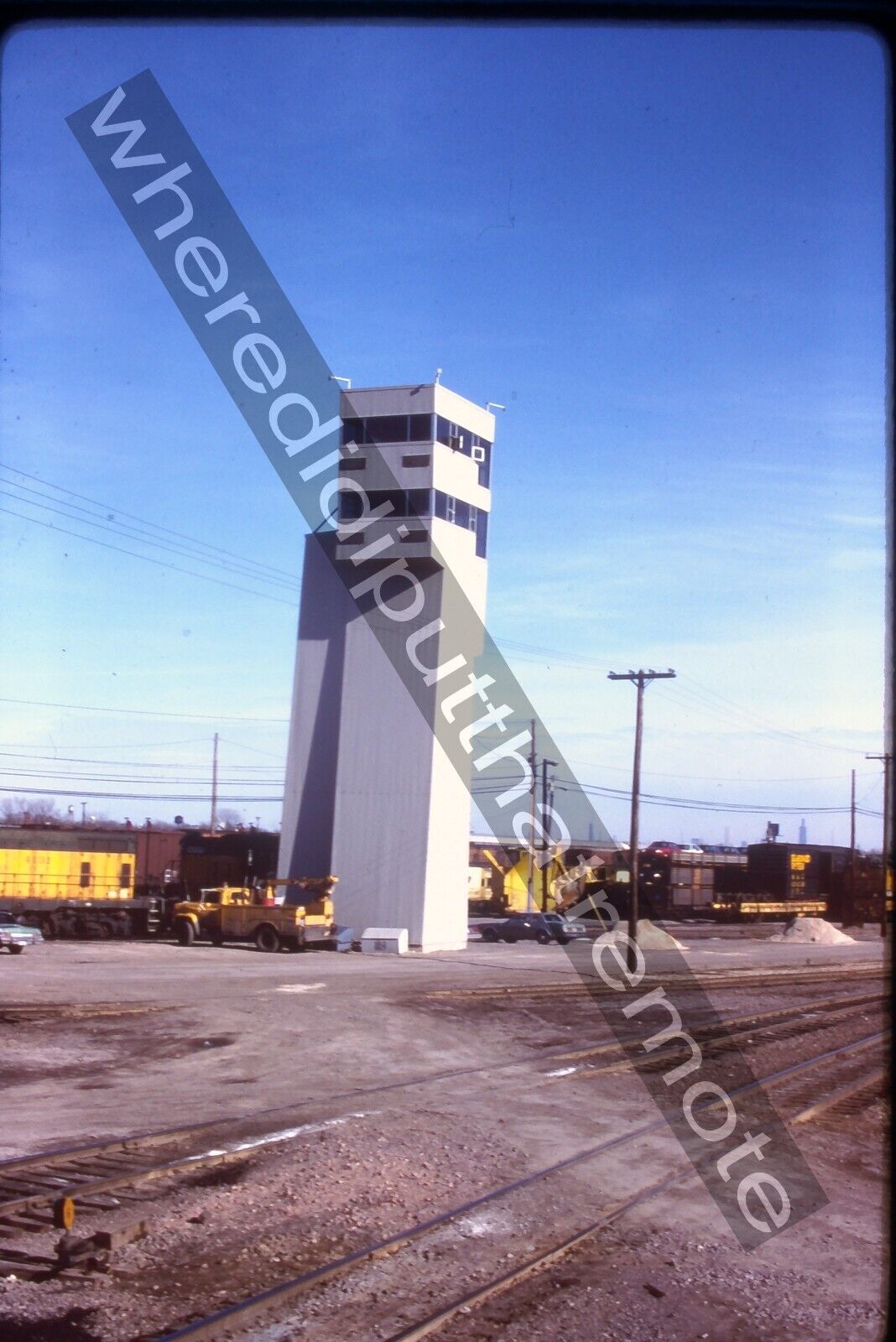 Original Slide Proviso ILL CNW Railroad Tower 4-87