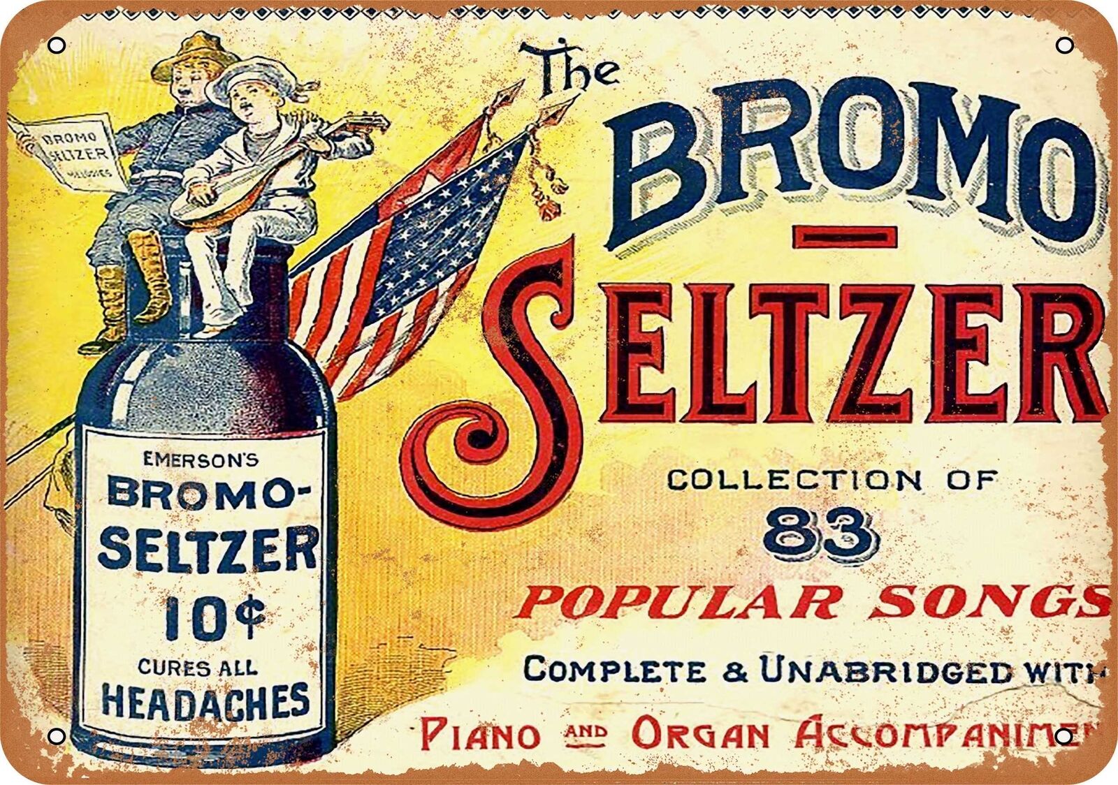 Metal Sign - 1899 Emerson's Bromo-Seltzer - Vintage Look Reproduction
