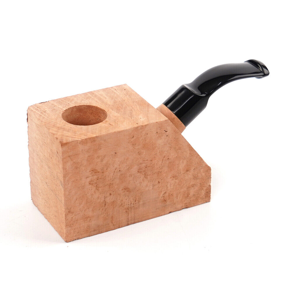 Briar Wood Pipe Block Handmade DIY Pipe Design Pre-drilled For Perfect Pipe