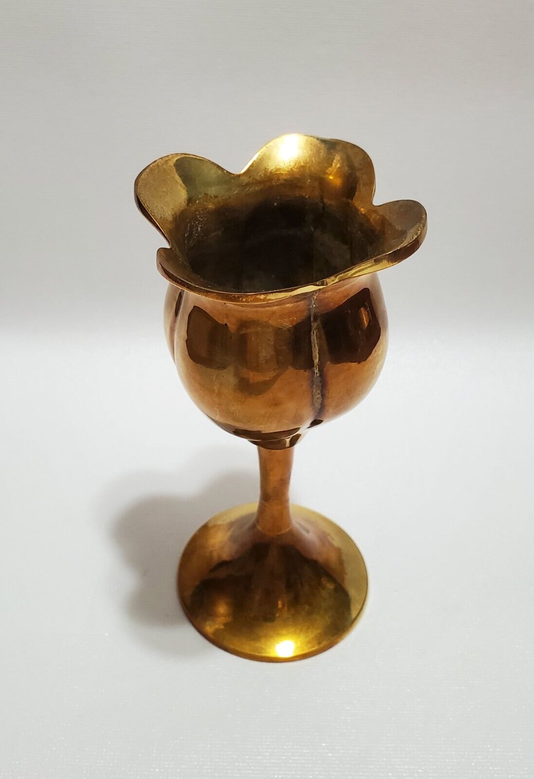 Vintage Hampton Solid Brass Candle Holder, Tulip Design, Single, 5.75\