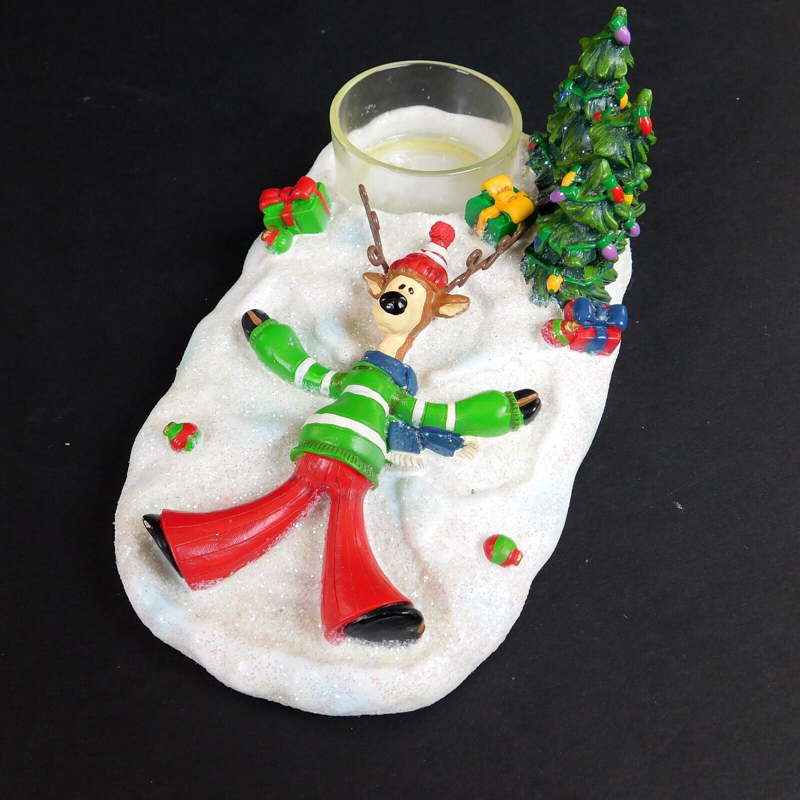 Yankee Candle Snow Angel Reindeer Tea Light Candle Holder 