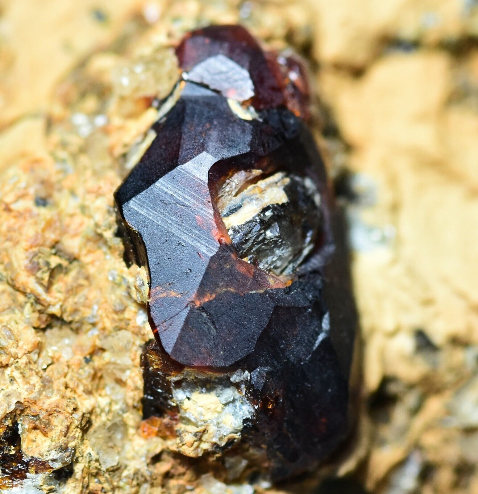 76 Gram Well Terminated Chondrodite Chlinohumite Crystal On Matrix