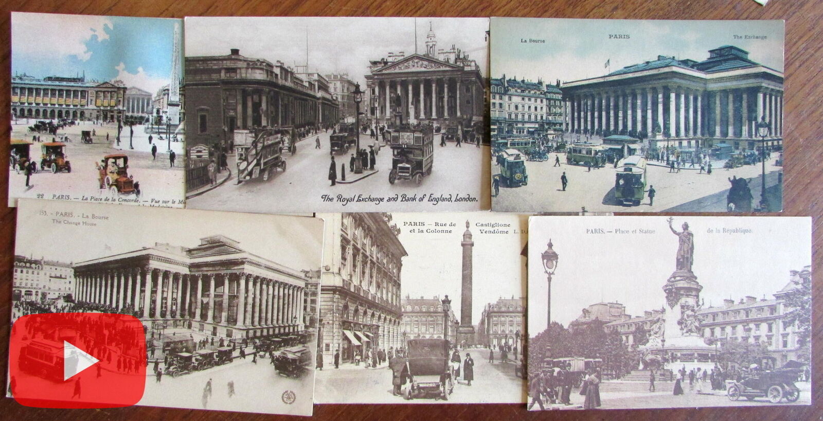 Cars Automotive c.1915-30\'s vintage postcard lot x 50 excellent street views bus