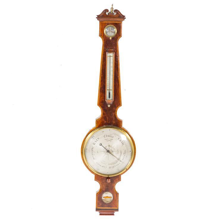 William IV mahogany banjo barometer, John Pensa Lot 1160