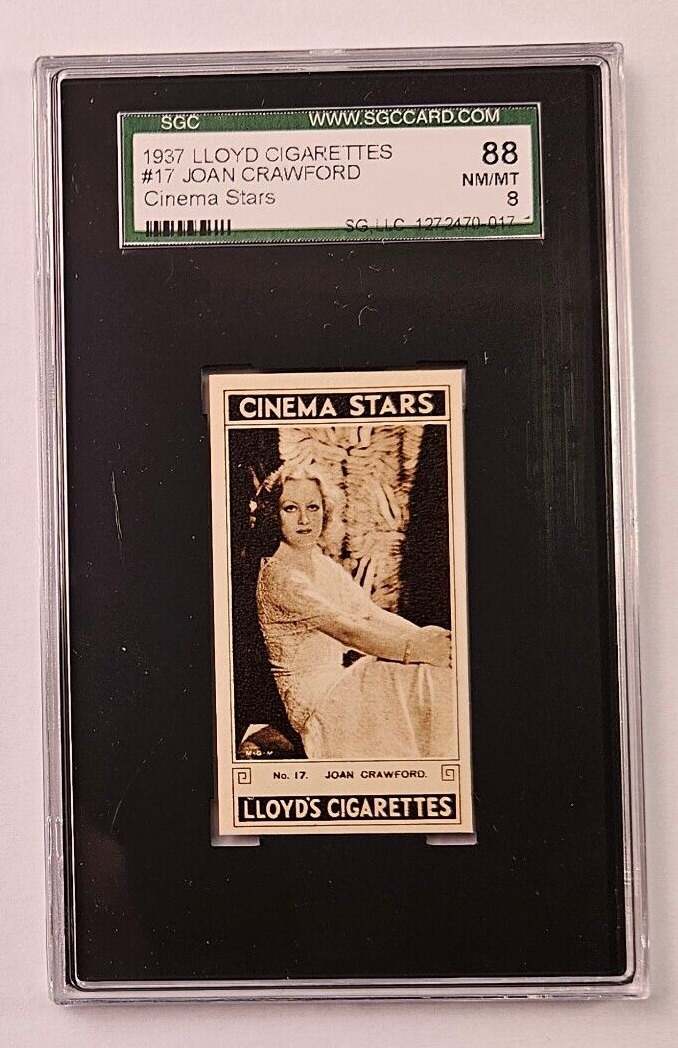1937 Lloyd & Sons Cinema Stars #17 JOAN CRAWFORD  SGC 8 NM/MINT