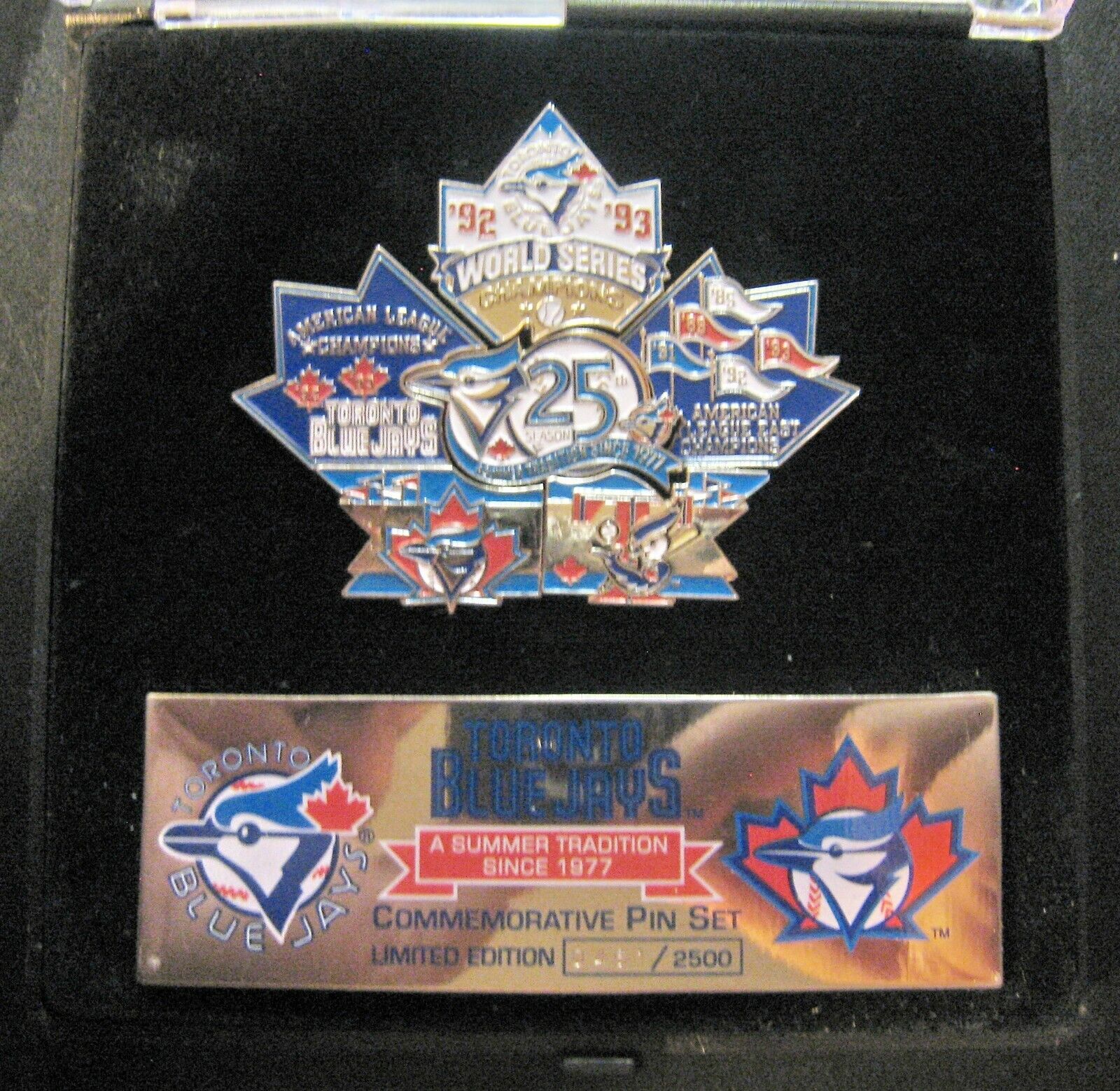 TORONTO BLUE JAYS MLB BASEBALL COMMEMORATIVE OFFICIAL PIN SET /2500 OLD CANADA