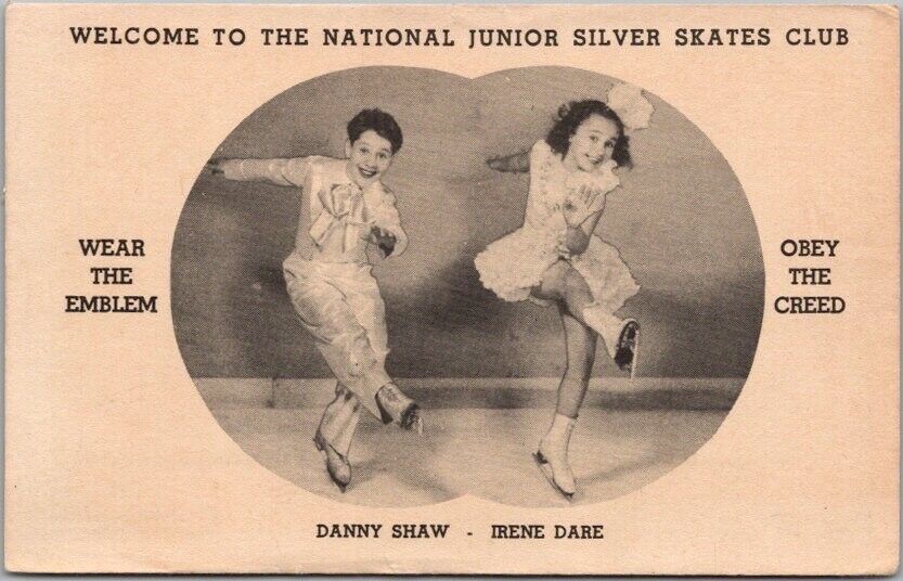 Vintage 1943 Ice Skating Membership Card \