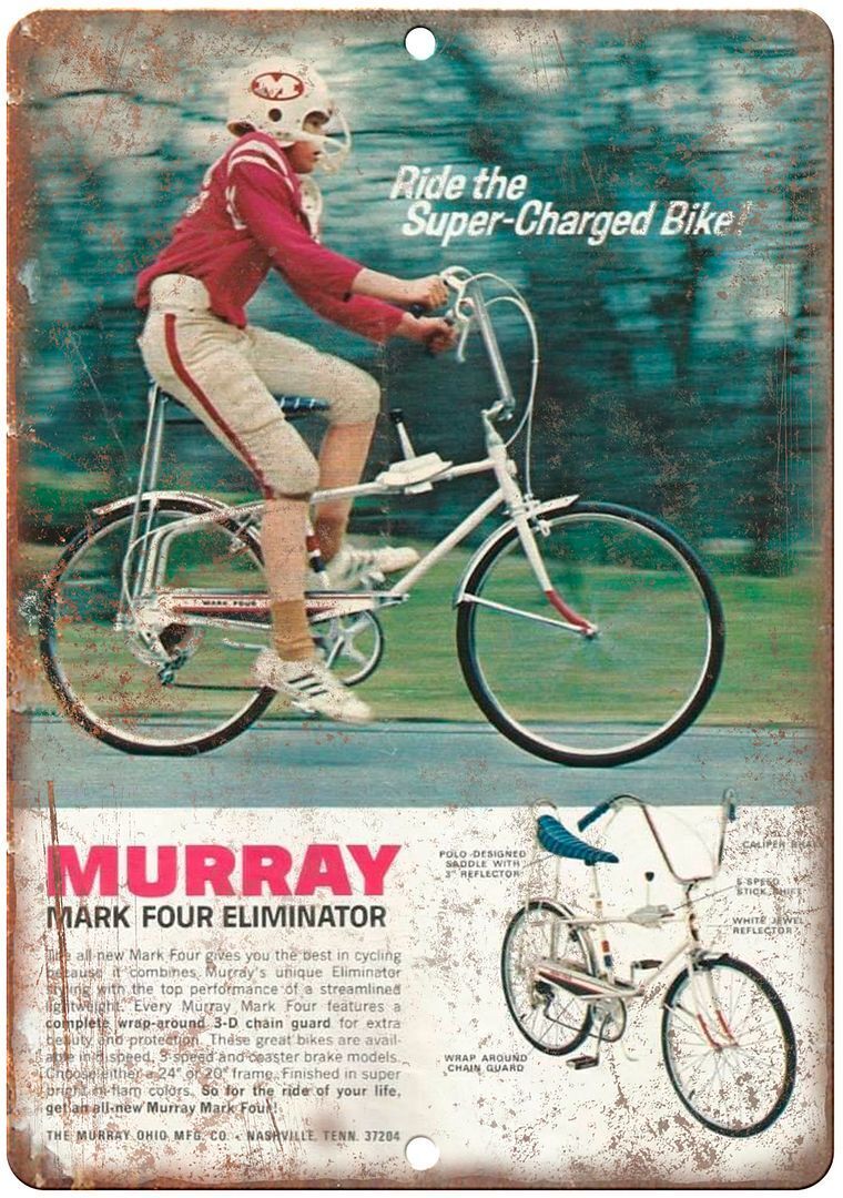 Murray Eliminator Vintage Bicycle Ad Reproduction Metal Sign B01
