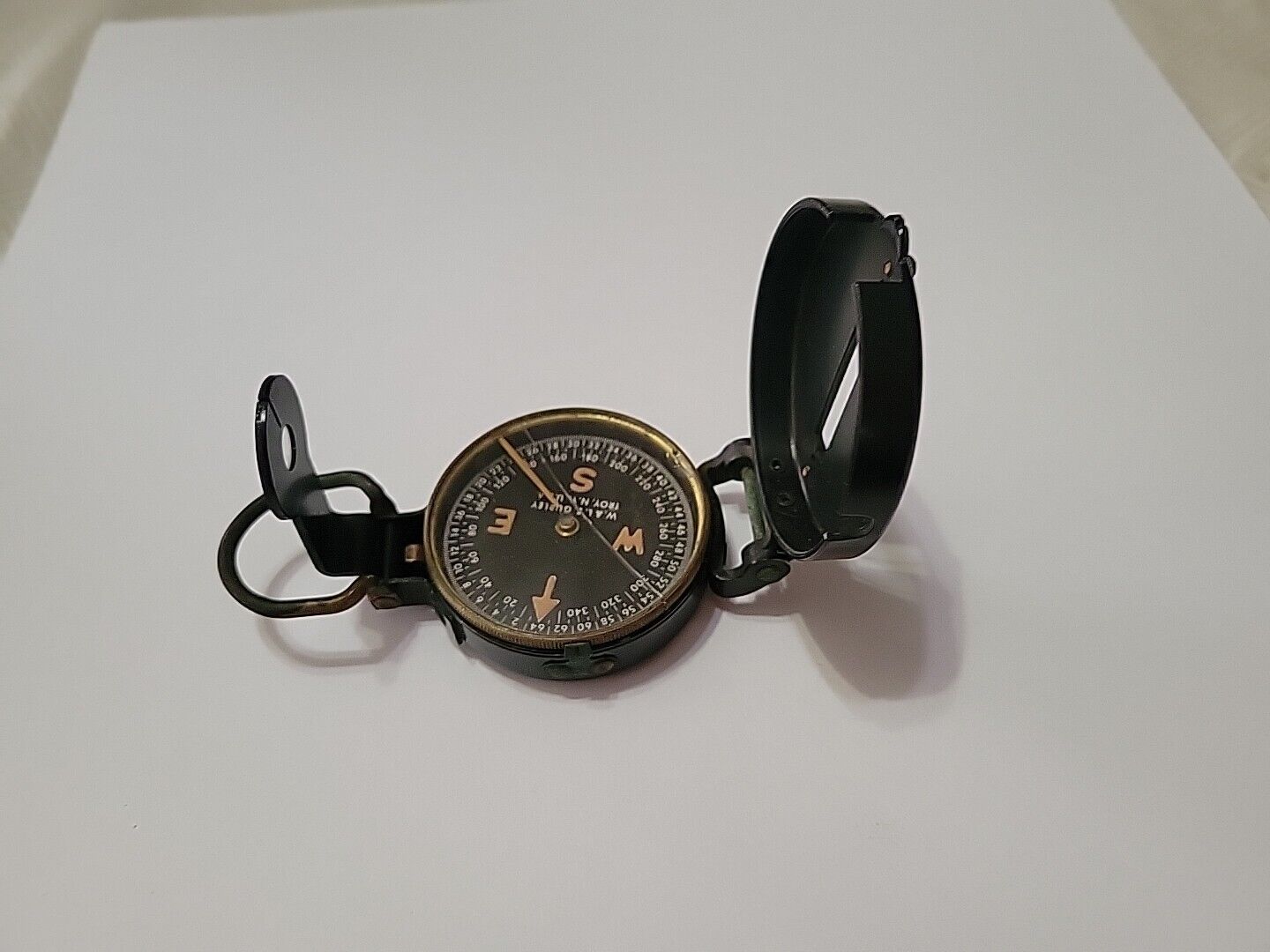 U.S. WW2 All Original Rare Black Lensatic Compass By W.L.E. Gurley. Troy N.Y.