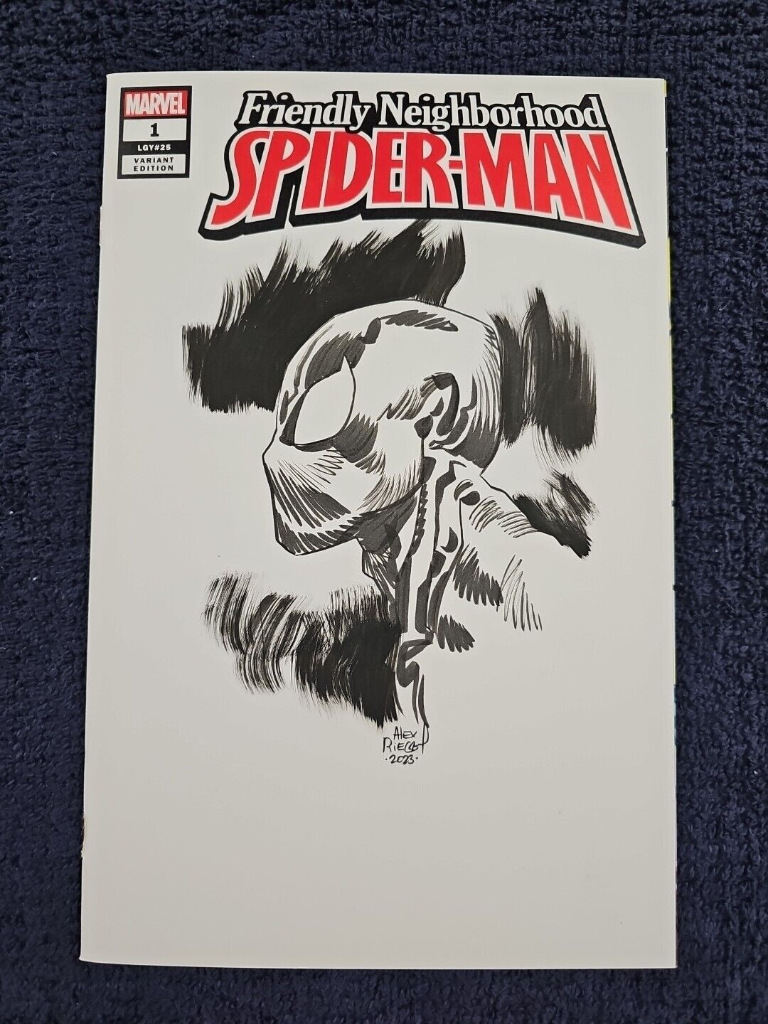 The Amazing Spider-Man #789 Blank Cover w/ Original Art by Alex Riegel w/ COA