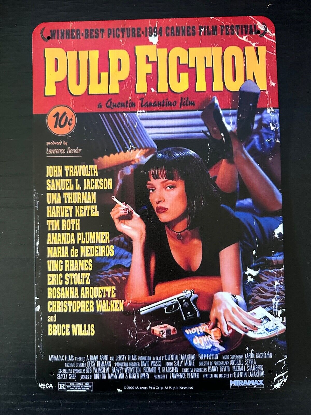 1994 Pulp Fiction Classic Movie Wall Art Decorative Metal Tin Sign Poster 12x8