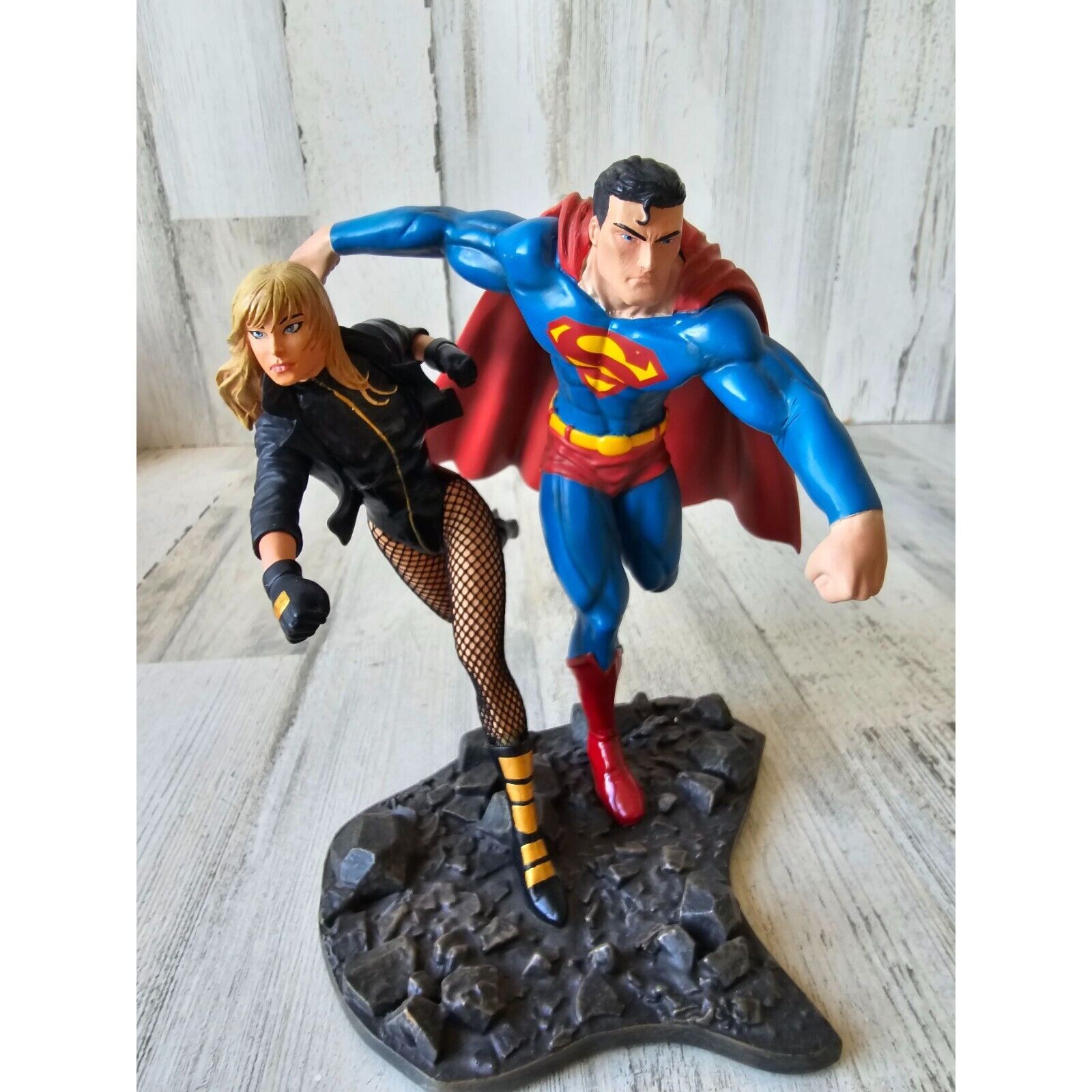 Superman Justice League America DC 2008 statue part 2 build scene figurine