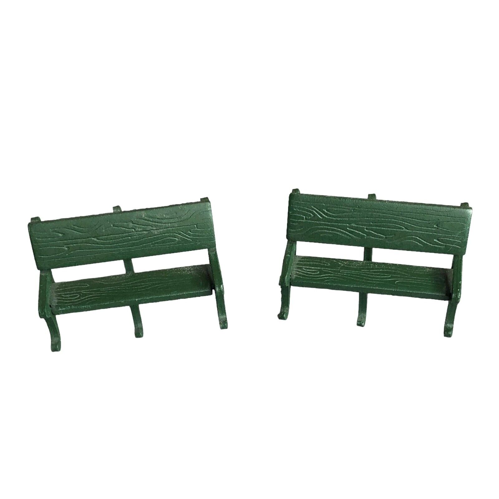 Department Dept 56 Snow Village Accessory Cast Iron Green Park Benches Towns Sq