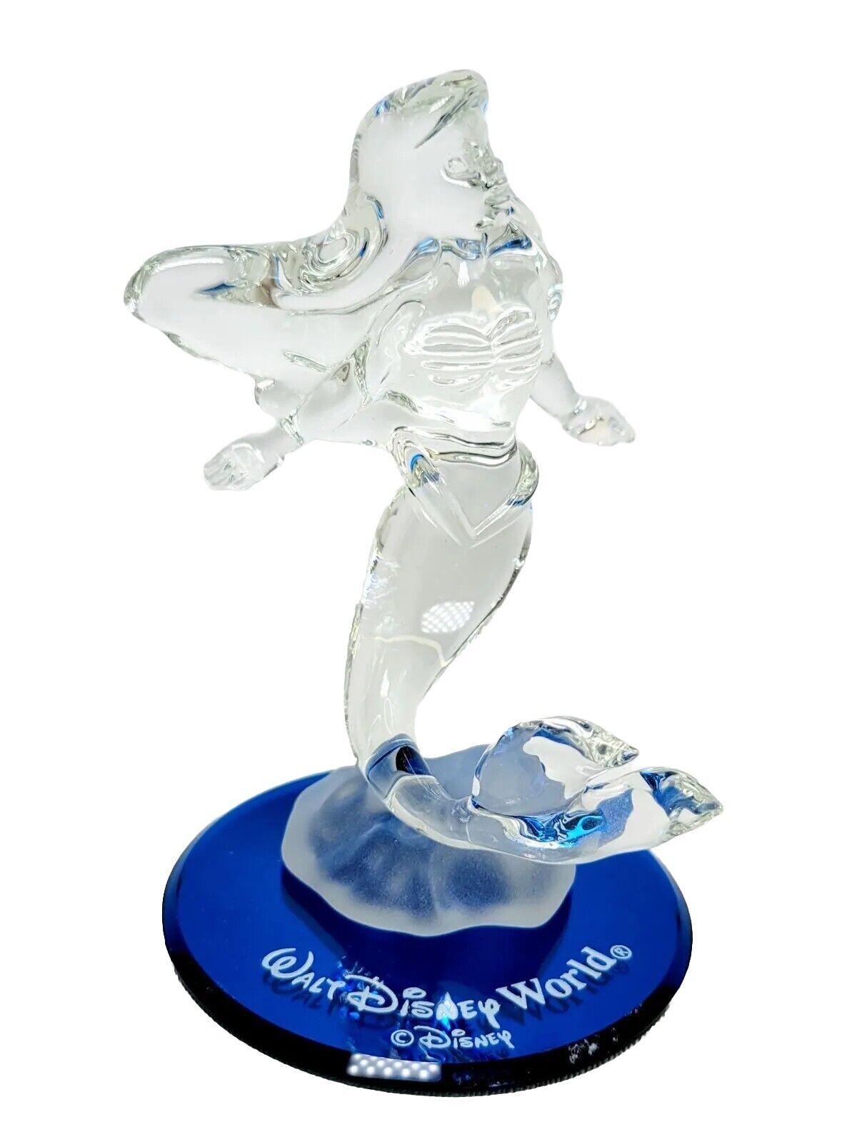 HTF 2005 Disney Arribas Brothers Ariel Glass Figurine On Blue Mirror Base NIB