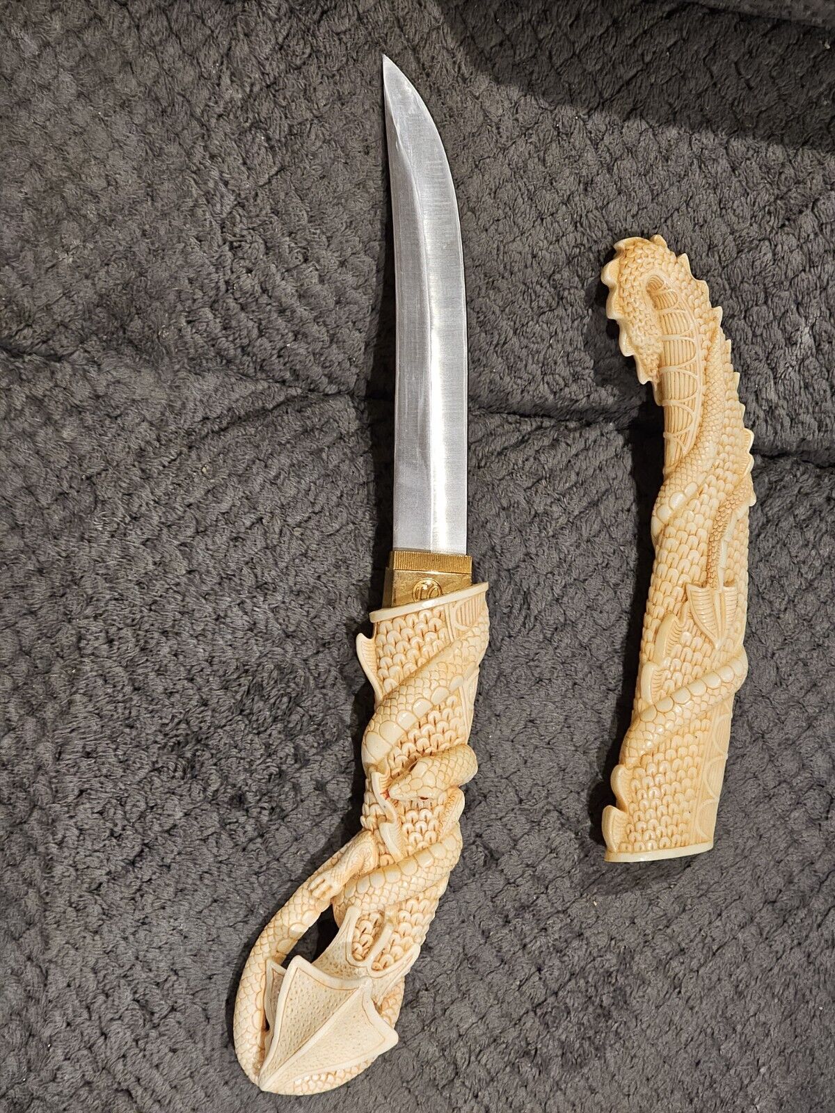 Marto of Toledo 280 Dragon Aikuchi Japanese Decorative Dagger Tanto Very Rare
