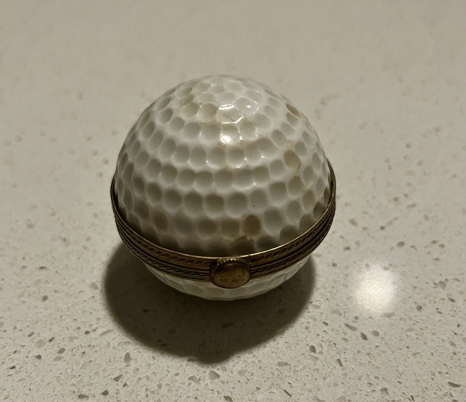 Limoges France Peint Main Porcelain Trinket Golf Ball
