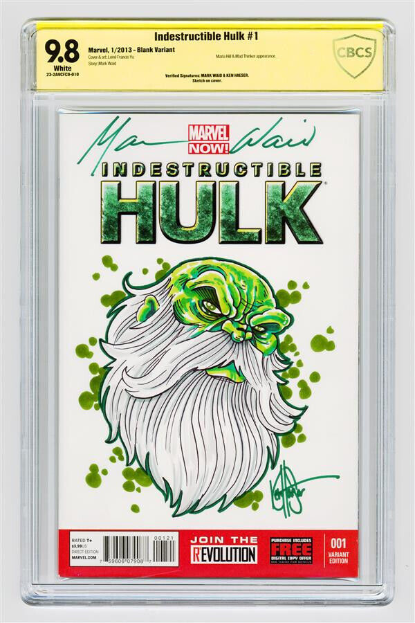 Indestructible Hulk #1 One-of-a kind Custom Sketch Variant by Leinil Francis Yu