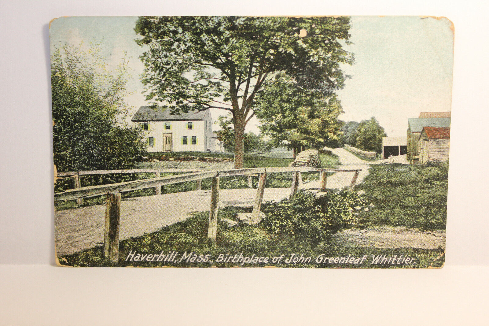 Postcard Haverhill MA Birthplace Of John Greenleaf Whittier Divided Back