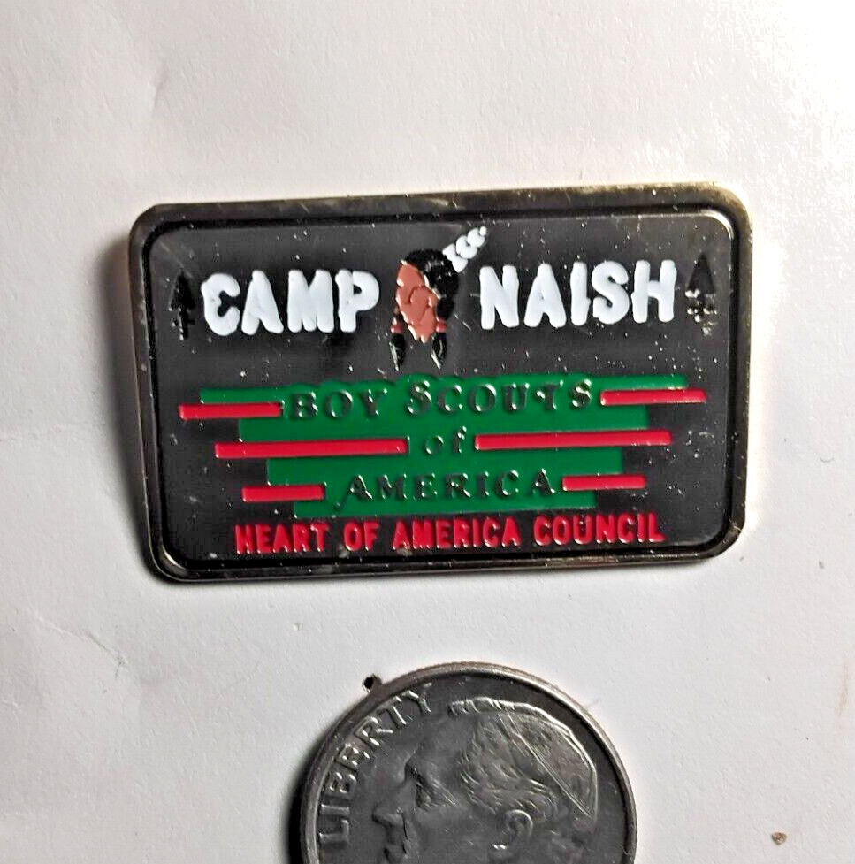 Camp Naish Boy Scouts of America Badge-Heart of America Council--buy now for $12