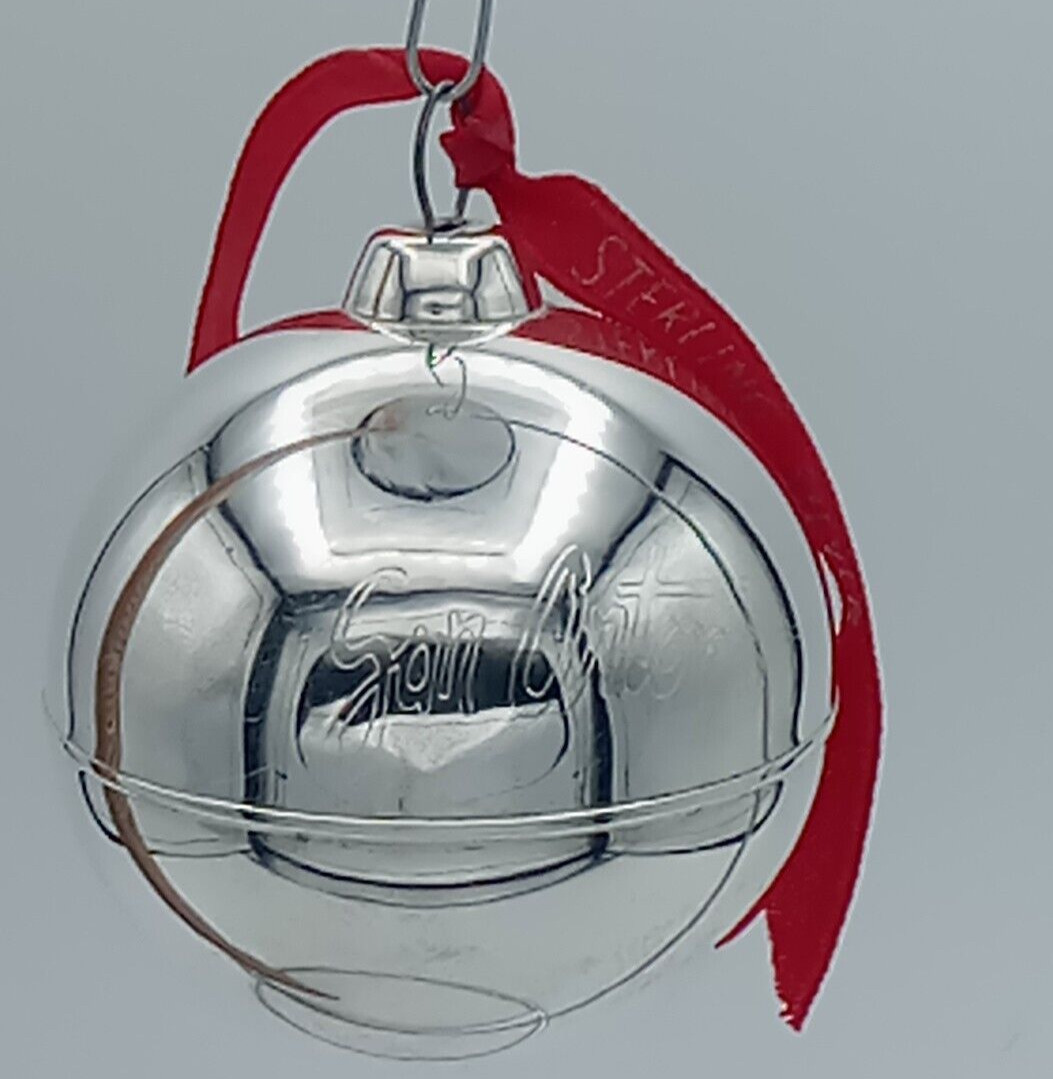 Vintage Towle #886 Sterling Silver San Antonio Saturn Ball Christmas Ornament