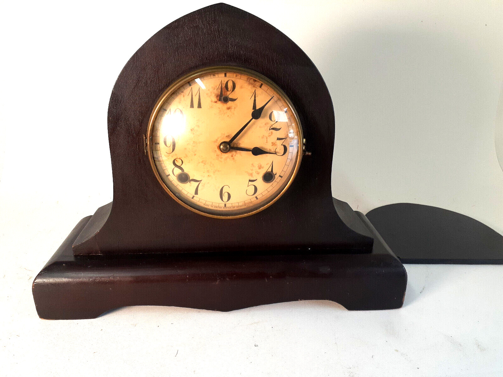 Antique Conneticut Mantle Clock, USA, New Haven?, Running, No Key