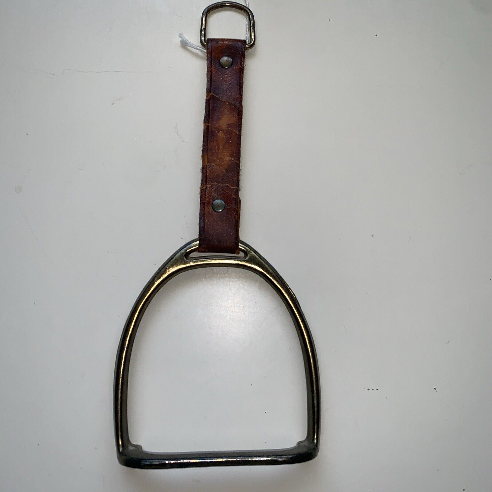 Vintage Stirrup With Leather Straps Cottagecore Doorknocker