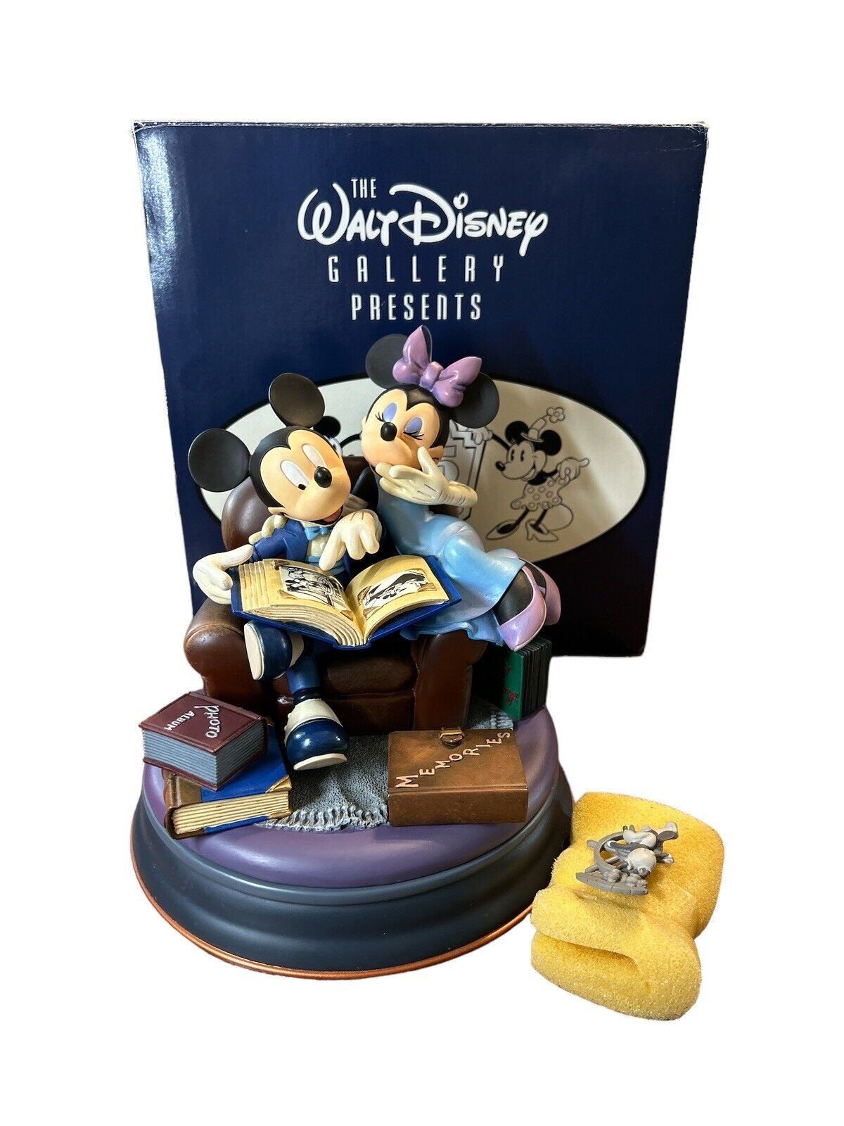 Disney Markrita Mickey and Minnie Mouse Figure  Trinket Jewelry Box 75 Years