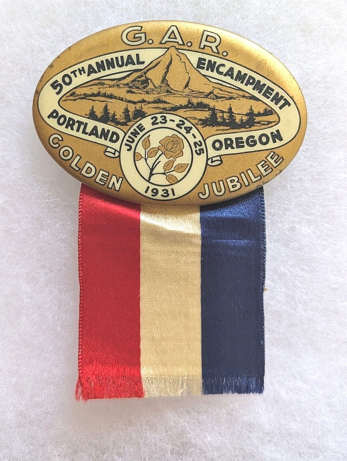 1931 50th GAR Encampment Golden Jubilee Button Portland OR