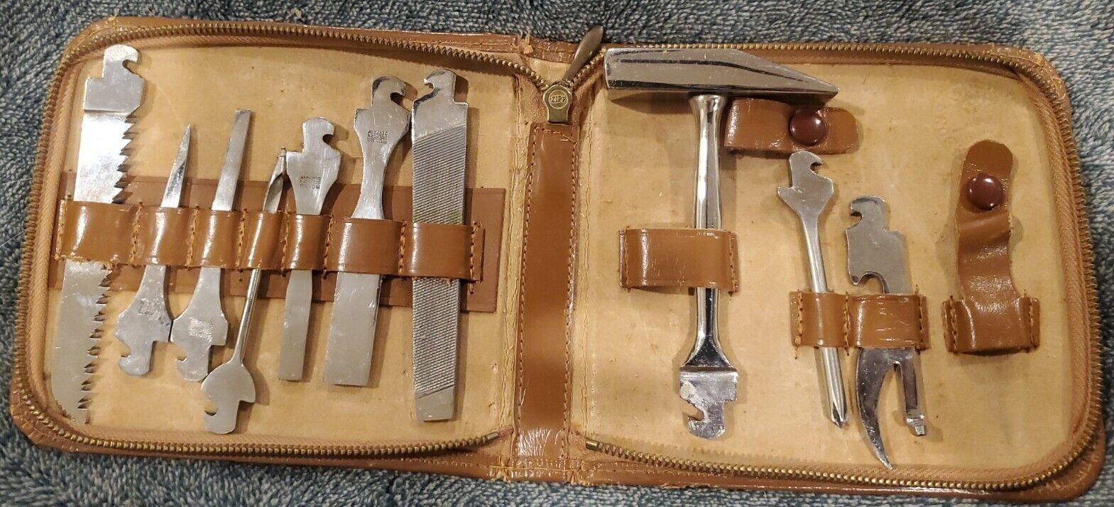 Vintage Bonsa Tool Kit Solingen Germany Original Leather Case 