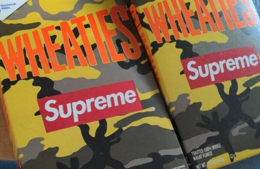 NEW SEALED Supreme Wheaties Cereal Box S/S 2021 Yellow Camo SHIPS TODAY