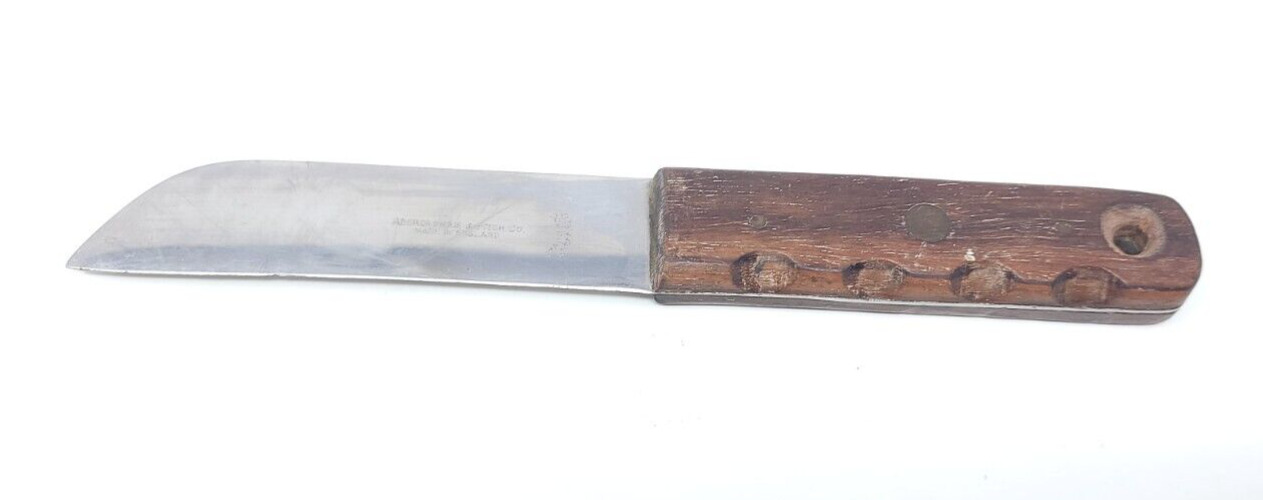 Vintage Abercrombie & Fitch Sheffield England Fixed Bladed Hunting Knife
