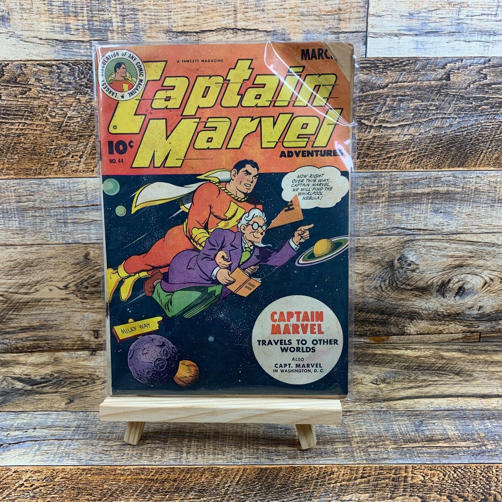 Captain Marvel Adventures #44 Vol 8 Mr. Mind Fawcett Comics 1945 GD/VG