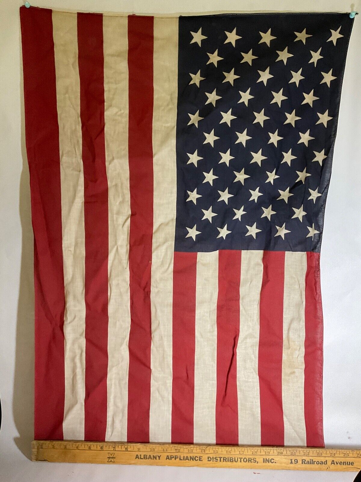 American Flag Large 23.5”x33.5” USA Red White & Blue 100% Polyester Distressed