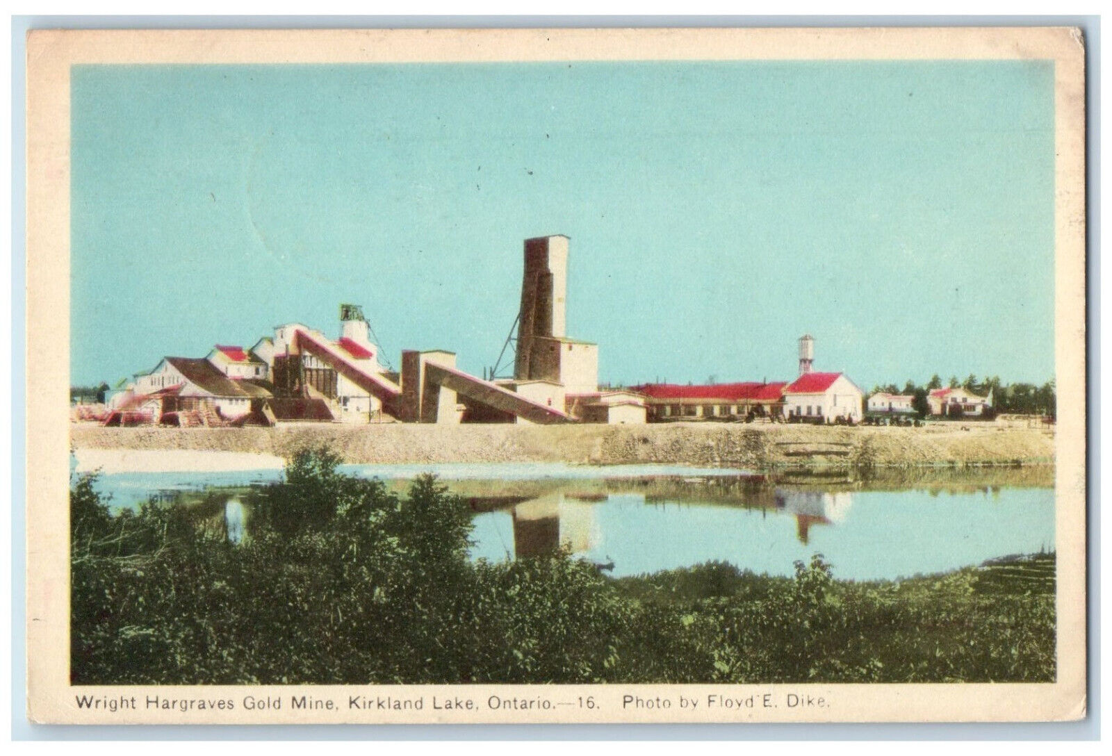 c1950's Wright Hargraves Gold Mine Kirkland Lake Ontario Canada Postcard