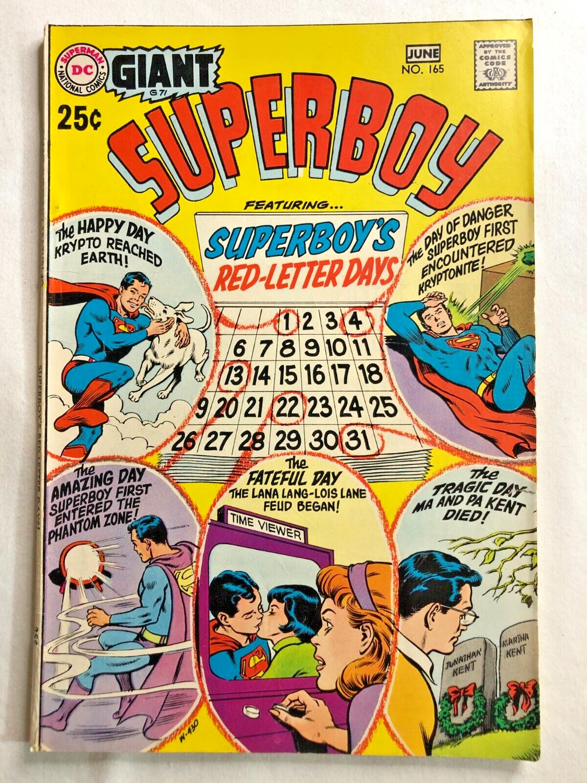SUPERBOY #165 June 1970 Giant Sized Vintage Silver Age DC Comics Nice Condition