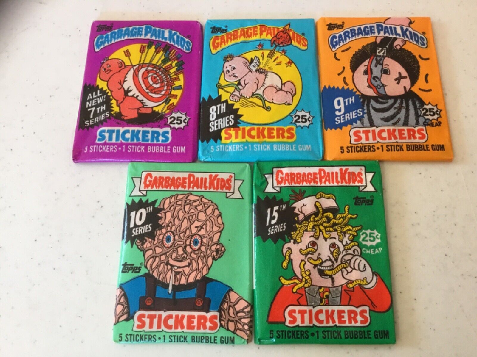 GPK\'S SERIES 7,8,9,10 & 15 PACKS SEALED AND UNOPENED (5)