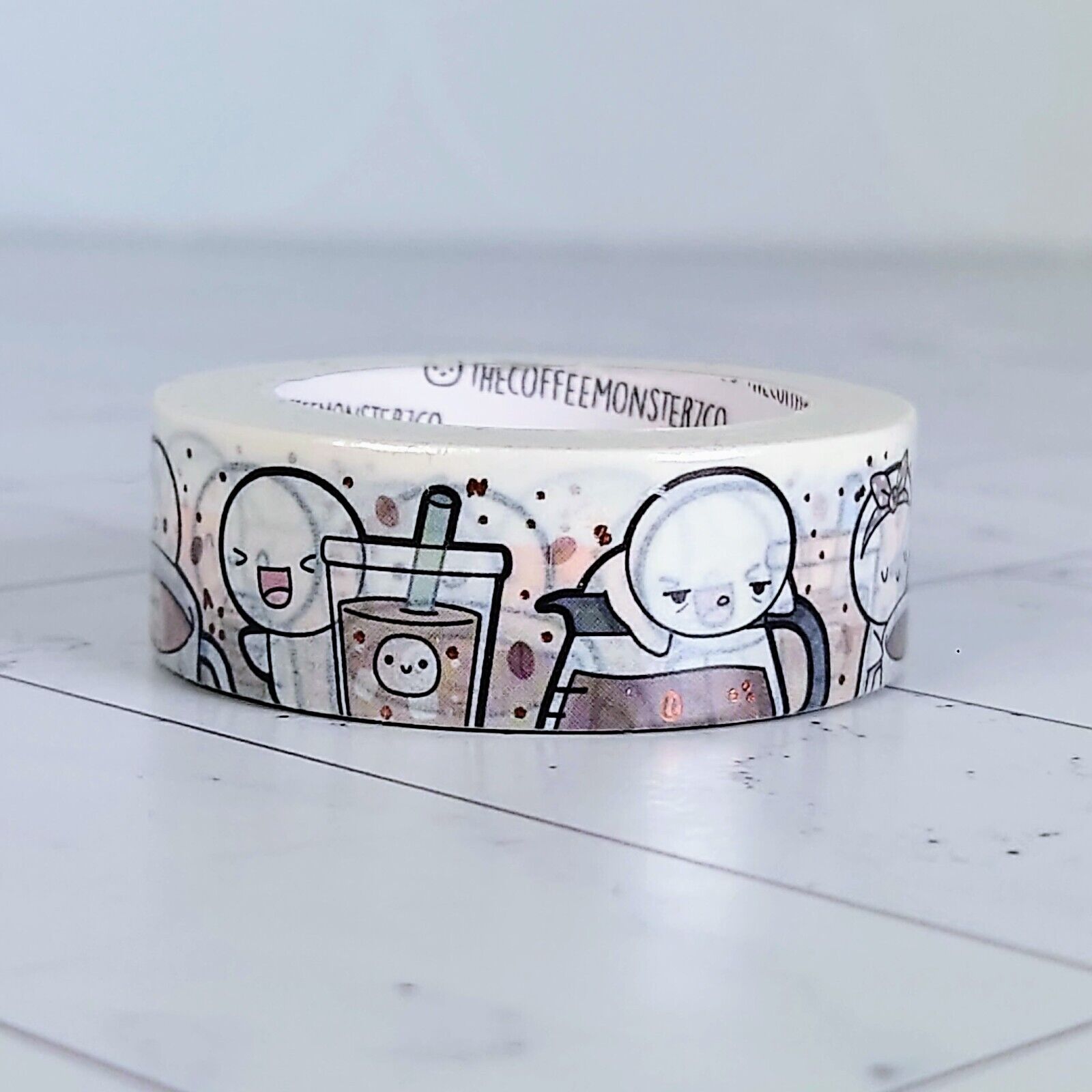 Coffee Time 2.0 Washi Tape - The Coffee Monsterz Co TCMC - Cute Stationery