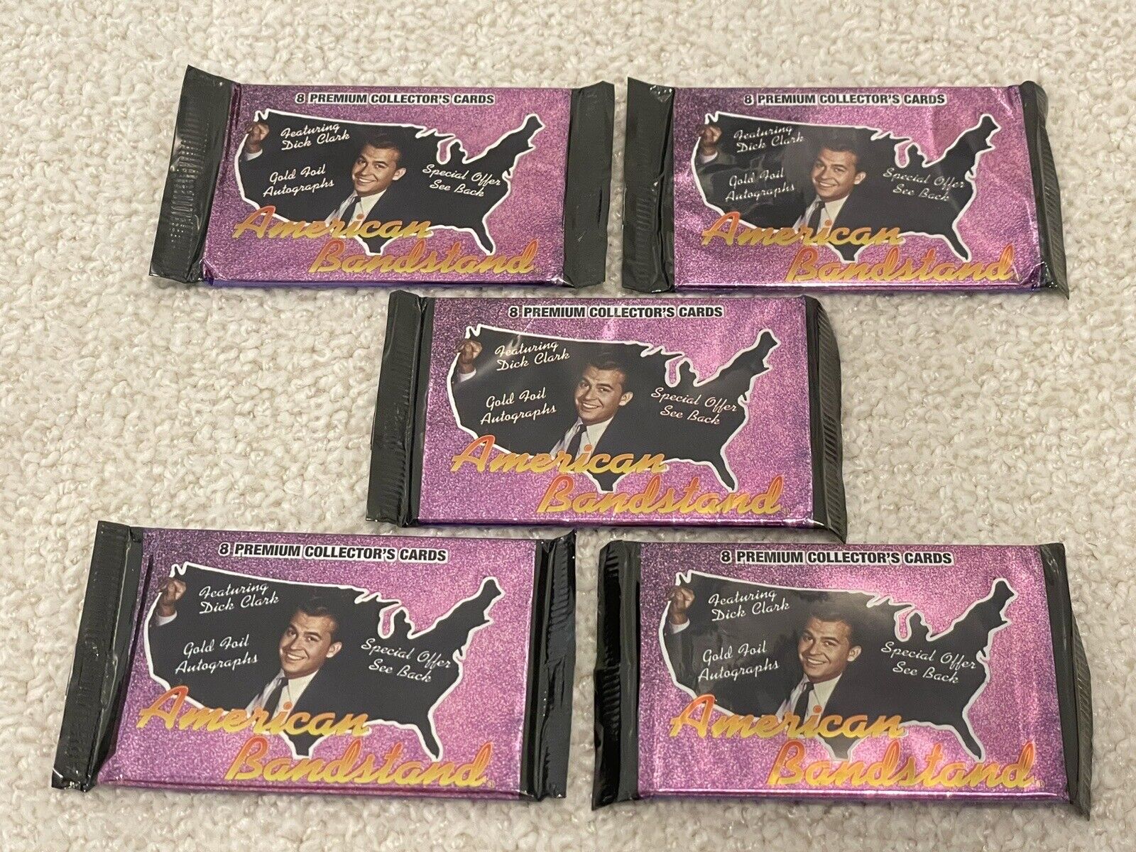 Lot Of Five (5) 1993 Collect-A-Card American Bandstand Packs