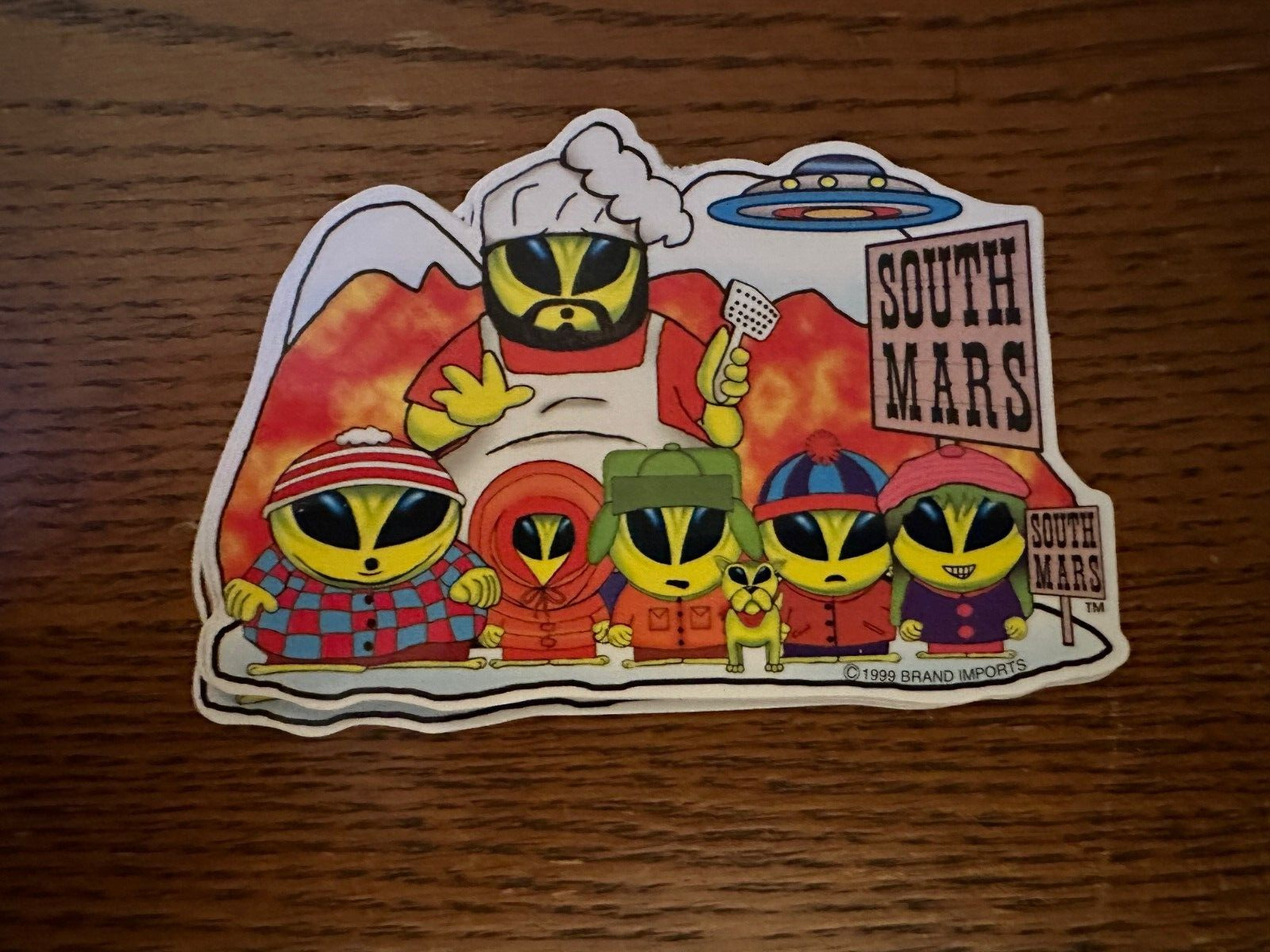 RARE Vintage South Mars Alien South Park Vending Machine Stickers New.