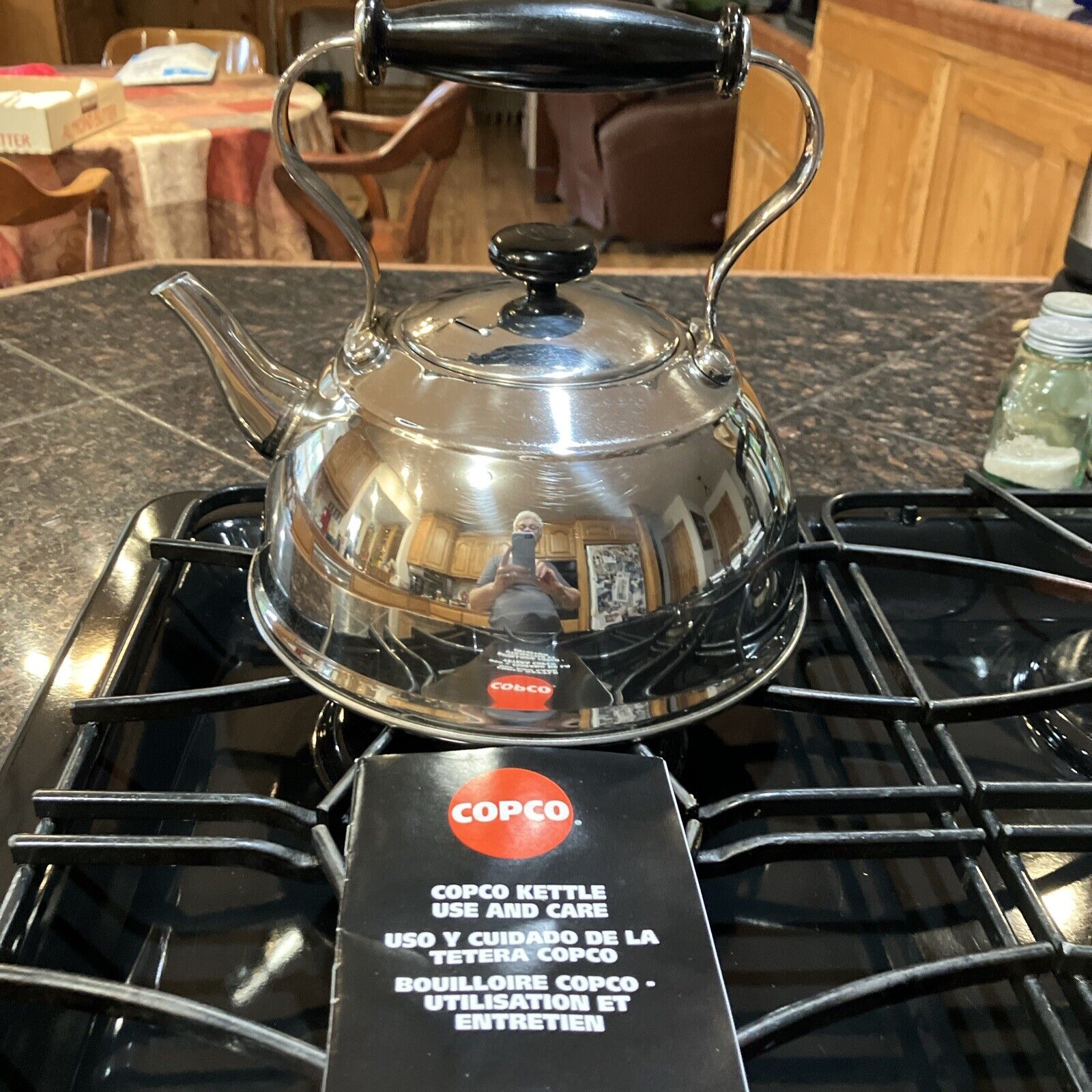Small Copco 18/10 Stainless Steel Whistling Tea Kettle