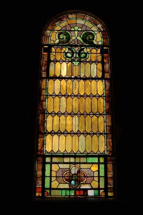 + Nice older large Stained Glass Windows + 47\