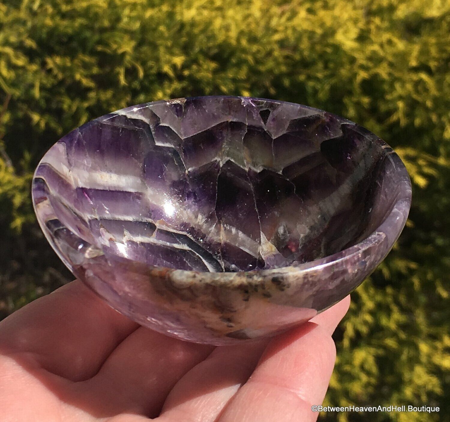 Amethyst Bowl Crystal Bowl Hand Carved Bowl Gemstone Healing Bowl 3 Inches