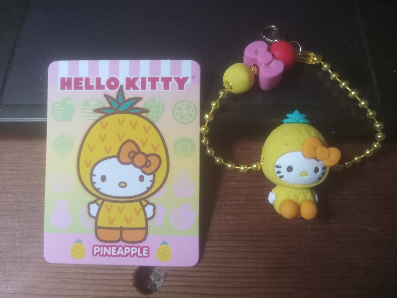 Hello Kitty Fruit Series Figural Bag Clip Pineapple