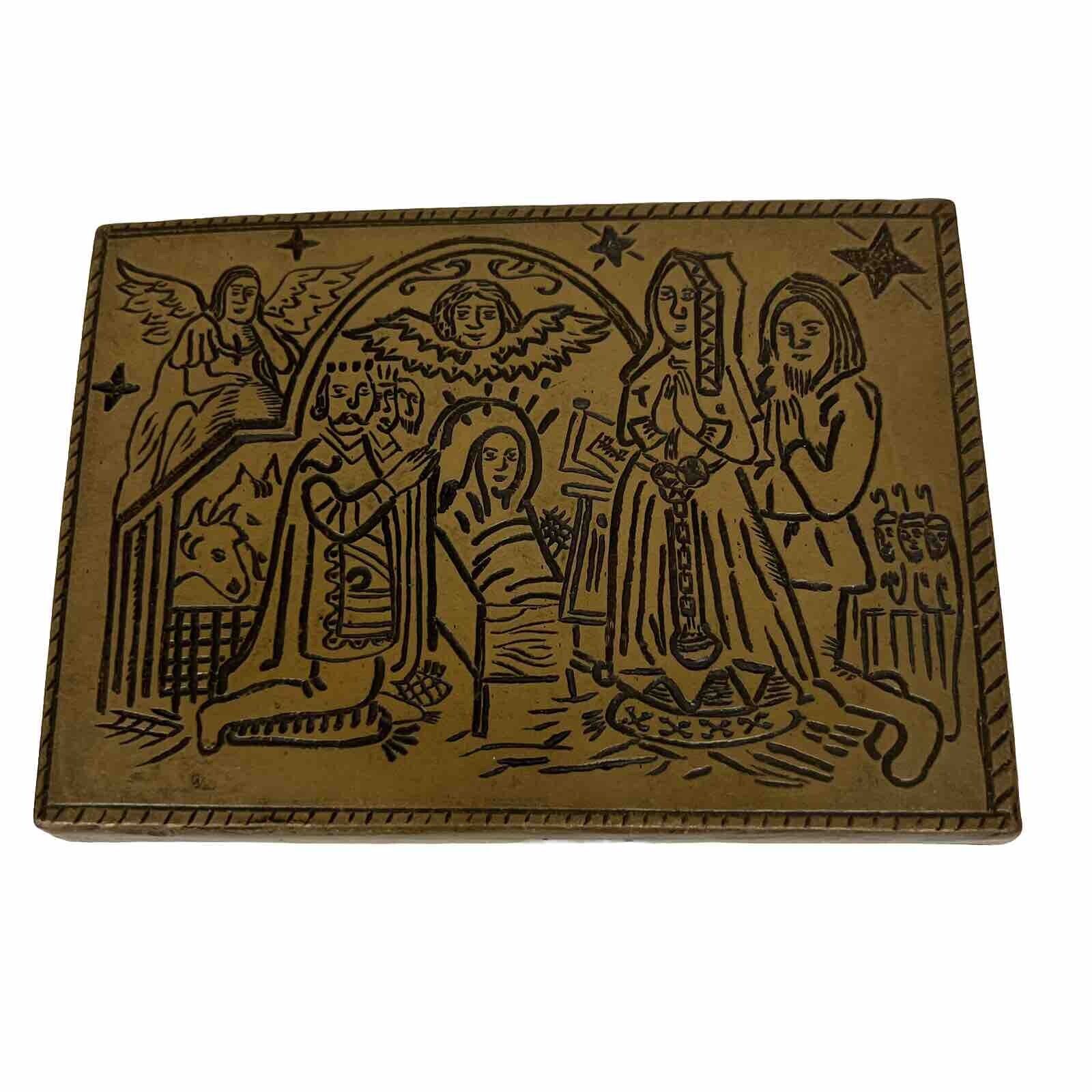 Vintage Religious French catholic plaque model original engraving Set Of 2