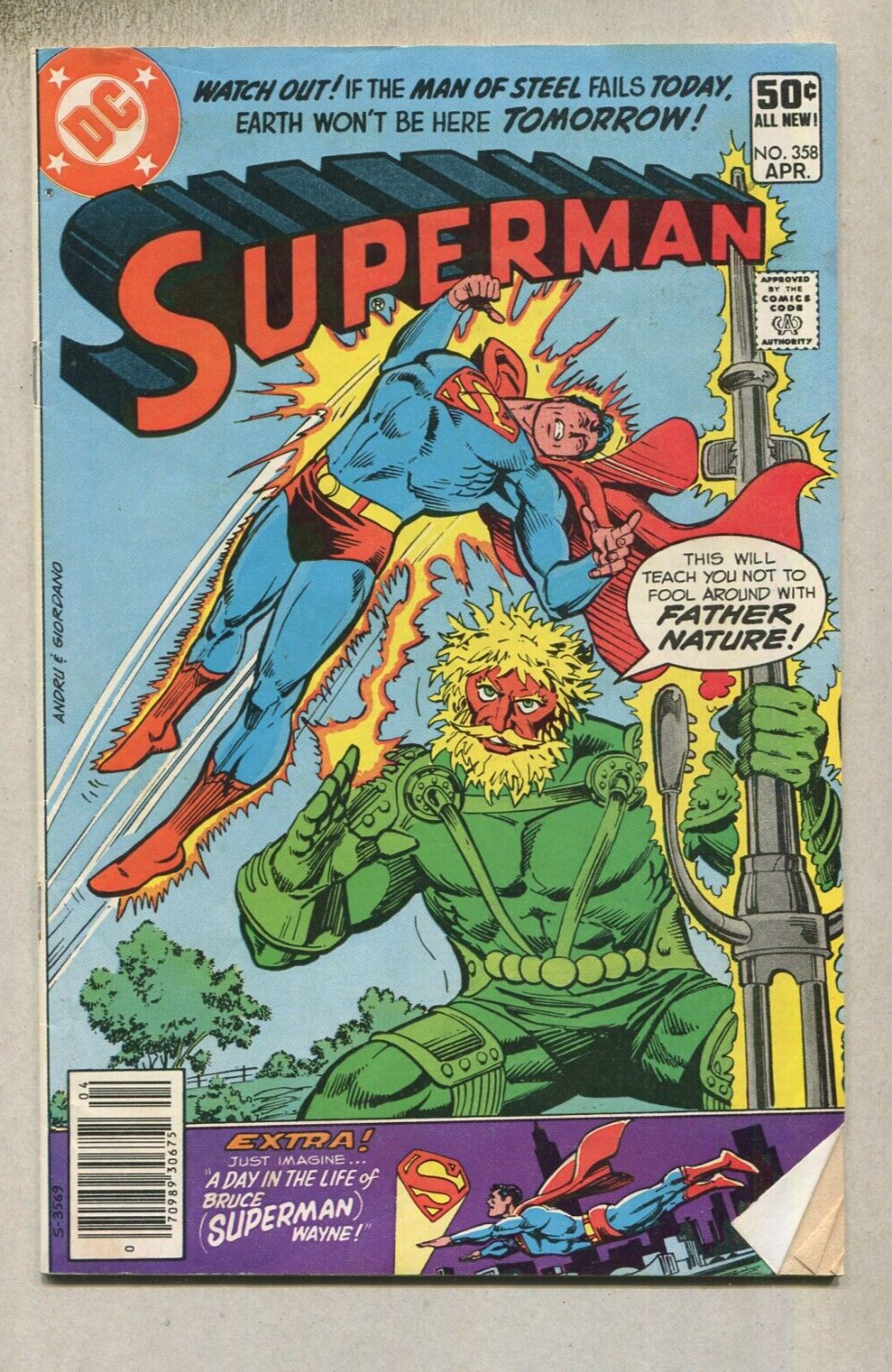 Superman #358  VF/NM Father Nature    DC  Comics    D7