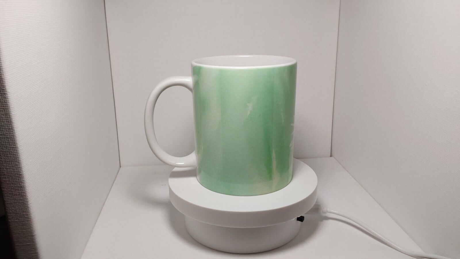 Handmade- Fun Green Watercolor- colorful coffee tea mug - New - Dishwasher Safe