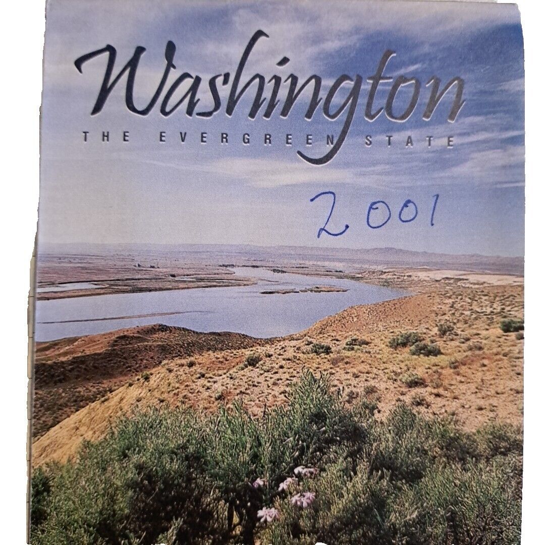 WASHINGTON STATE Highway Map Travel Road 2000 - 2001 FOLD OUT GOOD CONDITION
