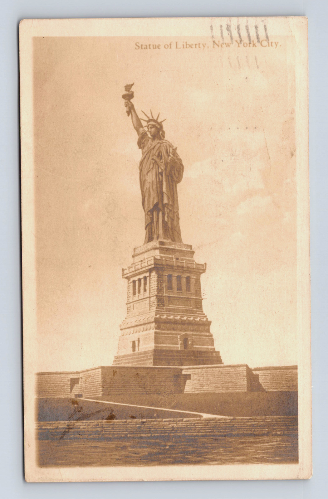 Postcard RPPC Statue Of Liberty New York City Postmarked 1929