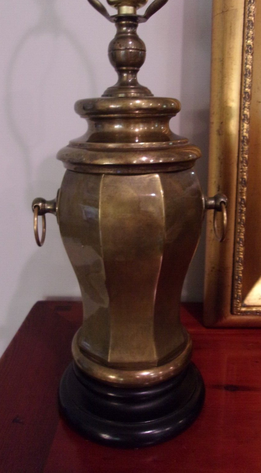 Vintage Chapman Brass Handled Jar Table Lamp