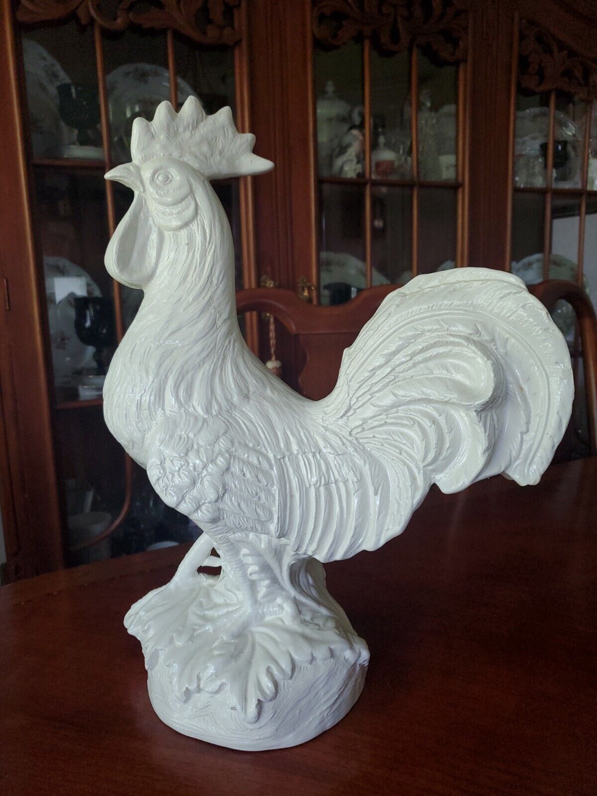 Large White Ceramic Rooster Sculpture Made in Italy 17\